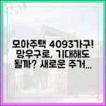 망우동·구로동 모아주택, 4093가구 공급, 기대될까요?