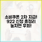 소비쿠폰 2차 지급 총정리: 9월 22일 신청 완벽 가이드