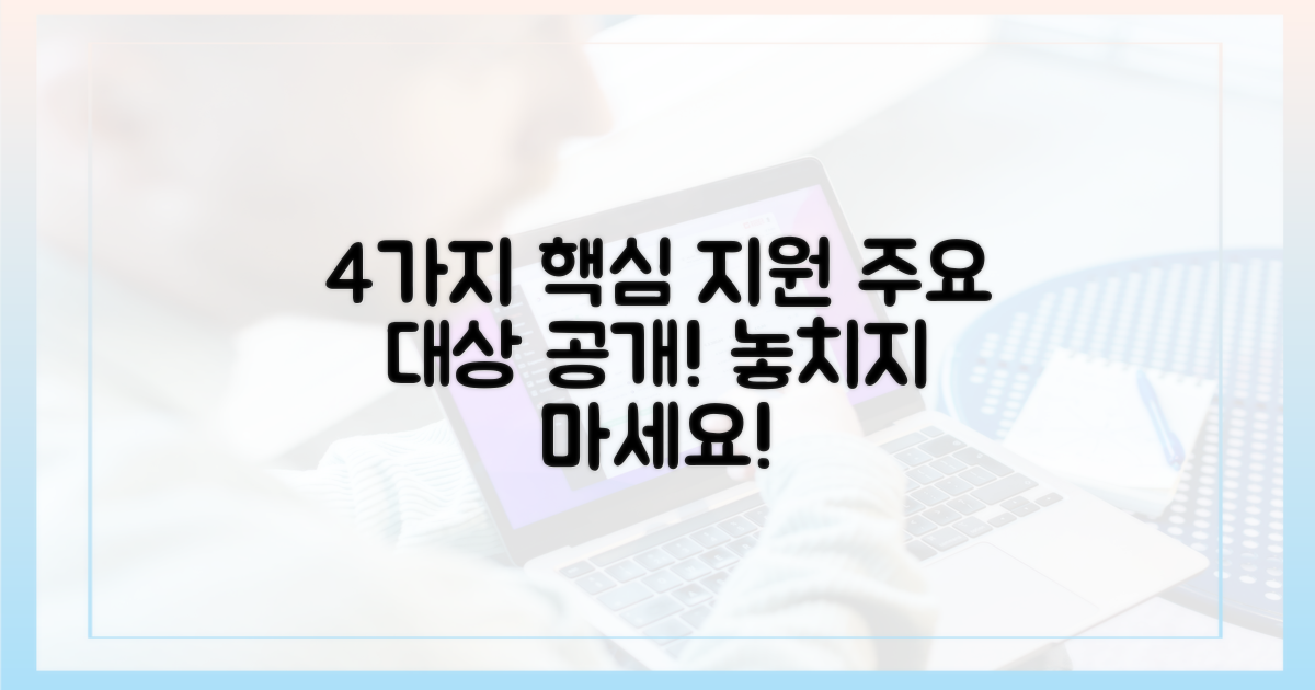 4가지 주요 지원 대상