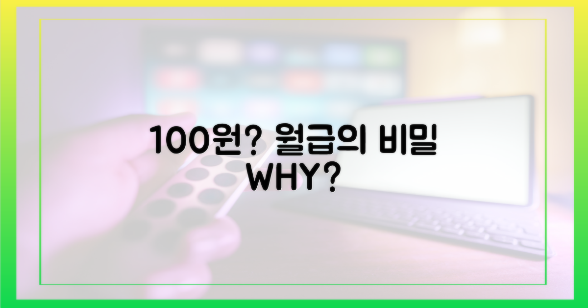 100원 월급, 그 이유는?