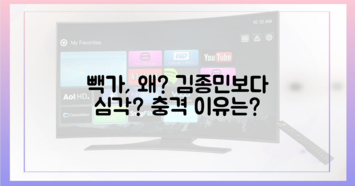 빽가, 김종민보다 심각한 이유는?