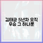 은퇴 5년, 김태균 오직 우승 1가지 목표