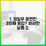 드라마 '화려한 날들' 정일우, 윤현민과 3번째 동업?