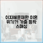 이지혜 ♥ 문재완, 이혼 위기? 등짝 스매싱 가출 사연은?