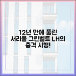 12년 만에 풀리는 서리풀 그린벨트, LH의 놀라운 시행!