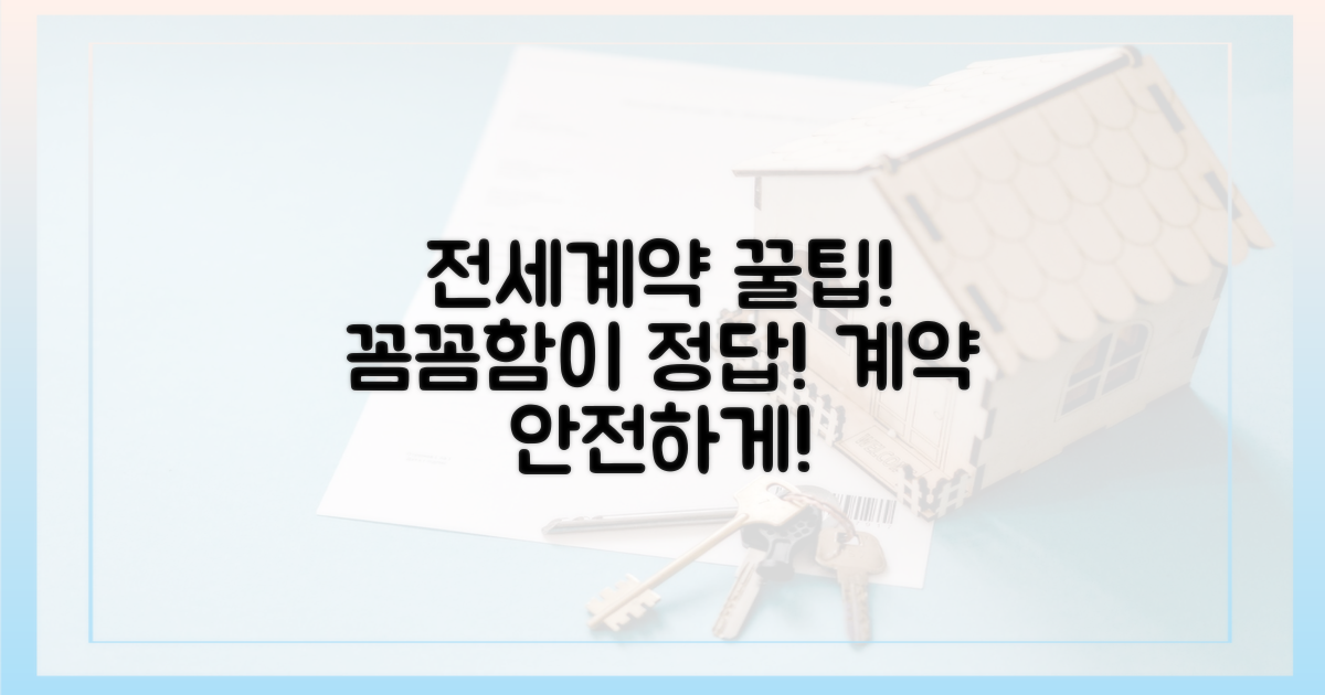 전세계약: 꼼꼼함이 답