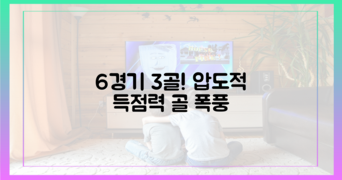 6경기 3골! 압도적인 득점력