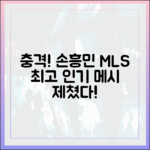 메시 제친 손흥민! MLS 최고 인기 등극 '충격
