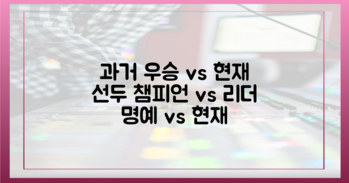 과거 우승 vs 현재 선두