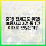 아파트 전세금도 위험! 보증사고 3건 중 1건 충격