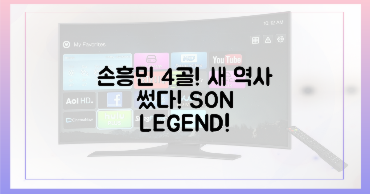 손흥민, 4골 폭발! 새 역사