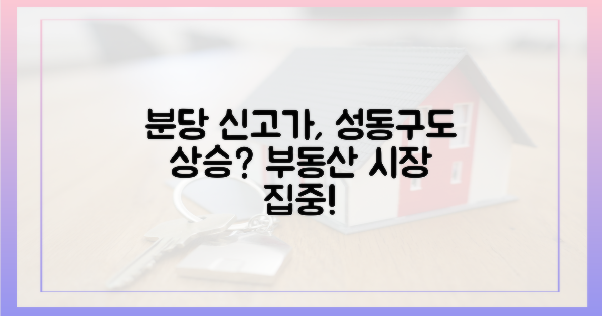 분당 아파트 신고가, 성동구도 상승세?