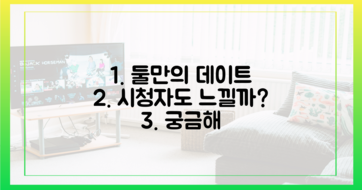 둘만의 데이트, 시청자도 느꼈을까?