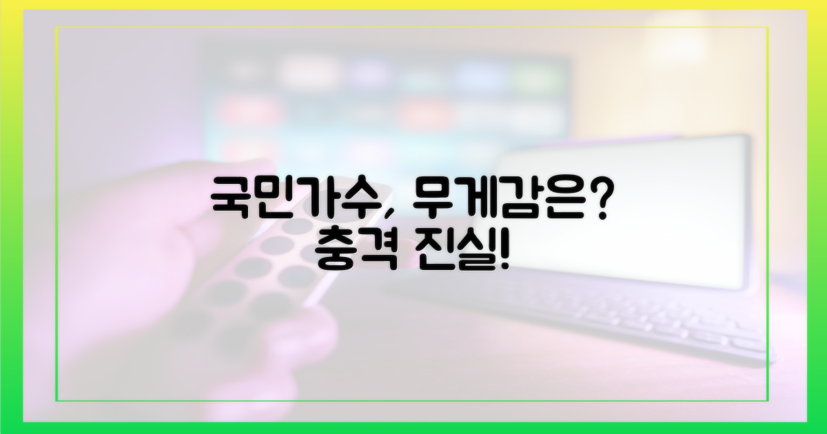 국민가수, 무게감은 어디서?
