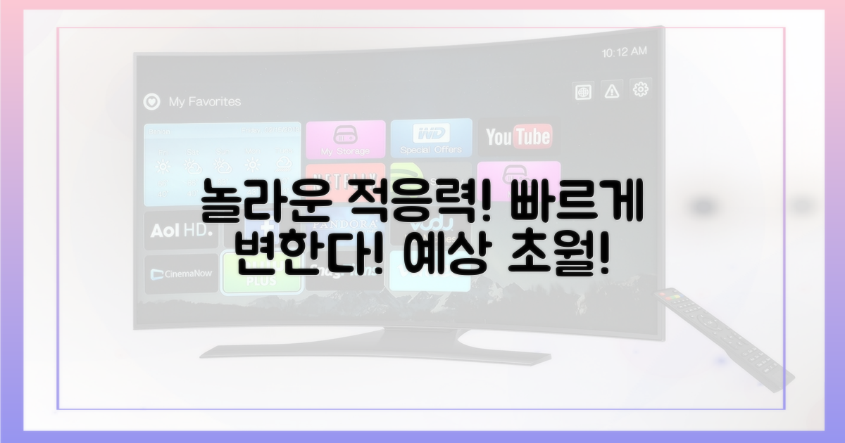 예상 밖의 빠른 적응력