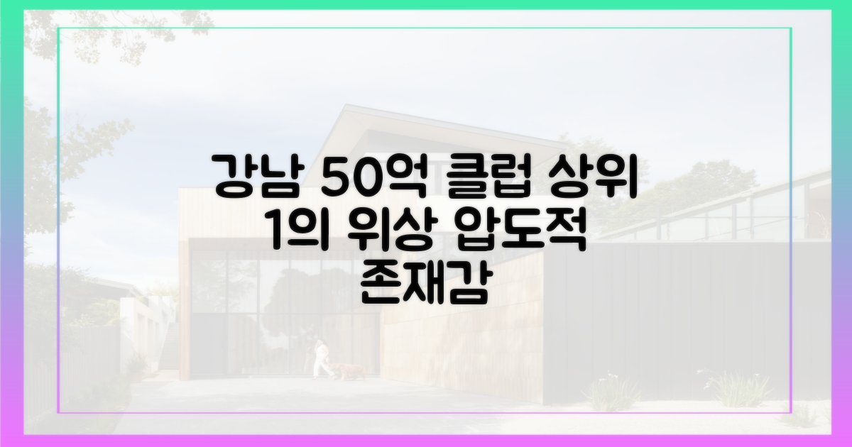 강남, 50억 클럽의 위상