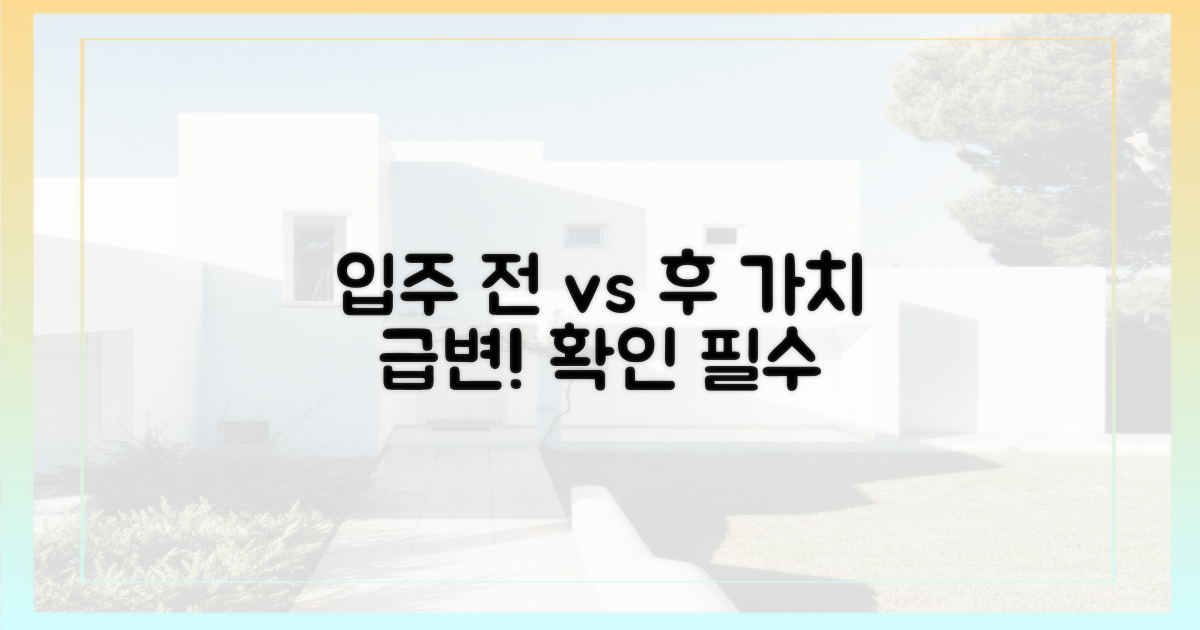 입주 전 vs 후 가치