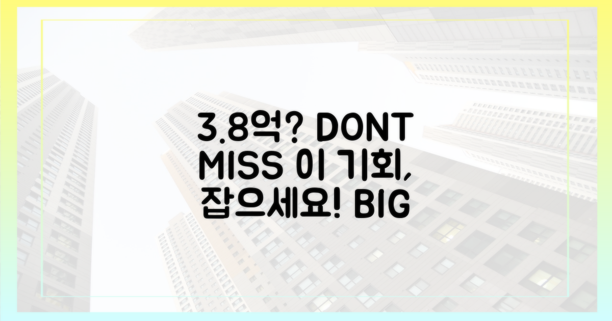 3.8억, 이 기회 놓치지 마세요!