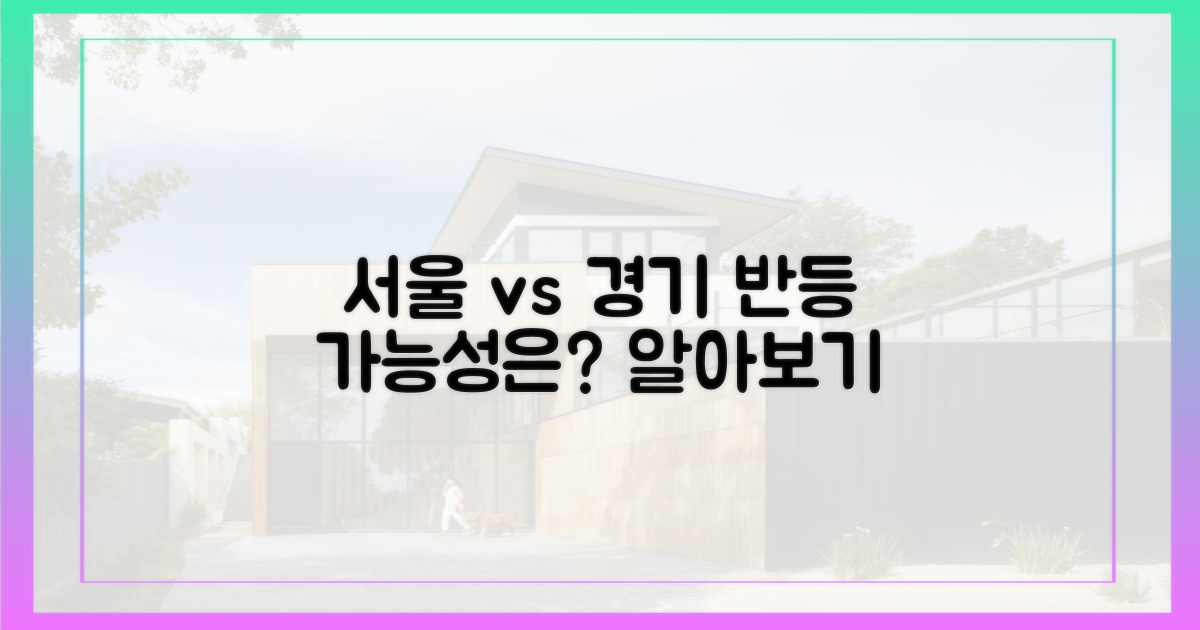 서울 끄떡없고 경기 반등?