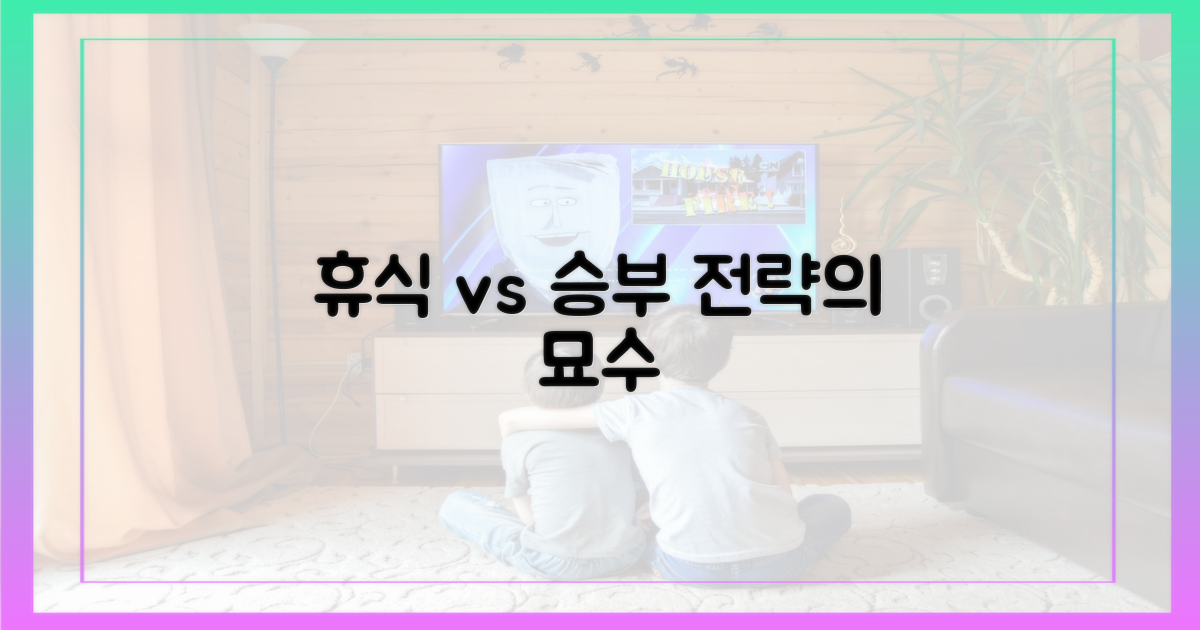 휴식 vs 승부, 전략의 묘수