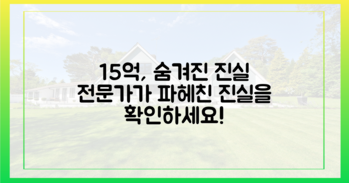 전문가가 보는 15억의 진실