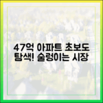 47억 아파트, 술렁? 초보자도 탐색!