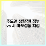 토허제 주도권 전쟁: 정부 vs 시, 마포·성동 추가 지정 신중 가이드