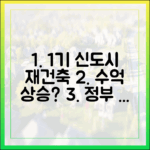 1기 신도시 재건축, 수억 상승? 정부 공급 대책 뭘까?