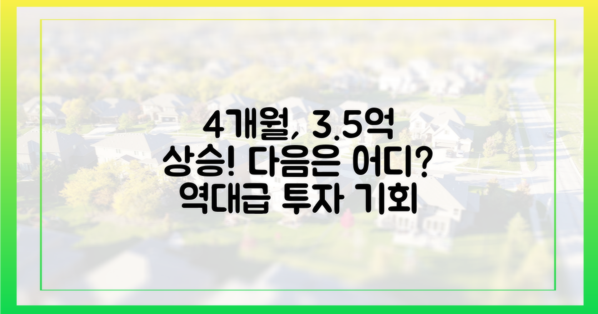 4개월 3.5억 오른 동네, 다음은 어디일까?
