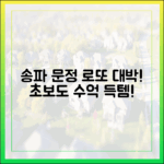 송파 문정 로또, 초보도 앉아서 수억 번다!