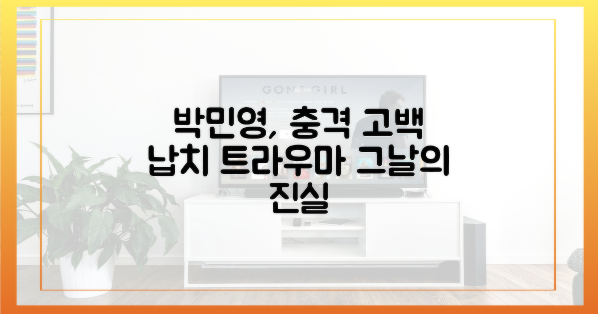박민영, 납치 트라우마 고백