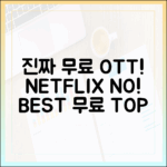 넷플릭스 대항마? '진짜' 무료 OTT 순위와 특징!