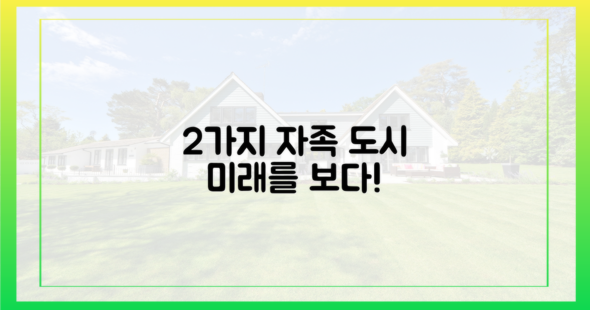 2가지 자족도시 전망
