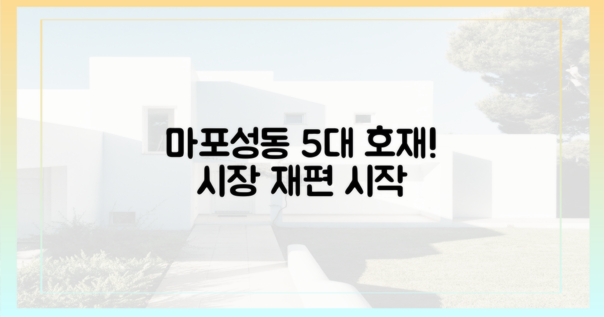 5대 호재, 마포·성동 시장 재편