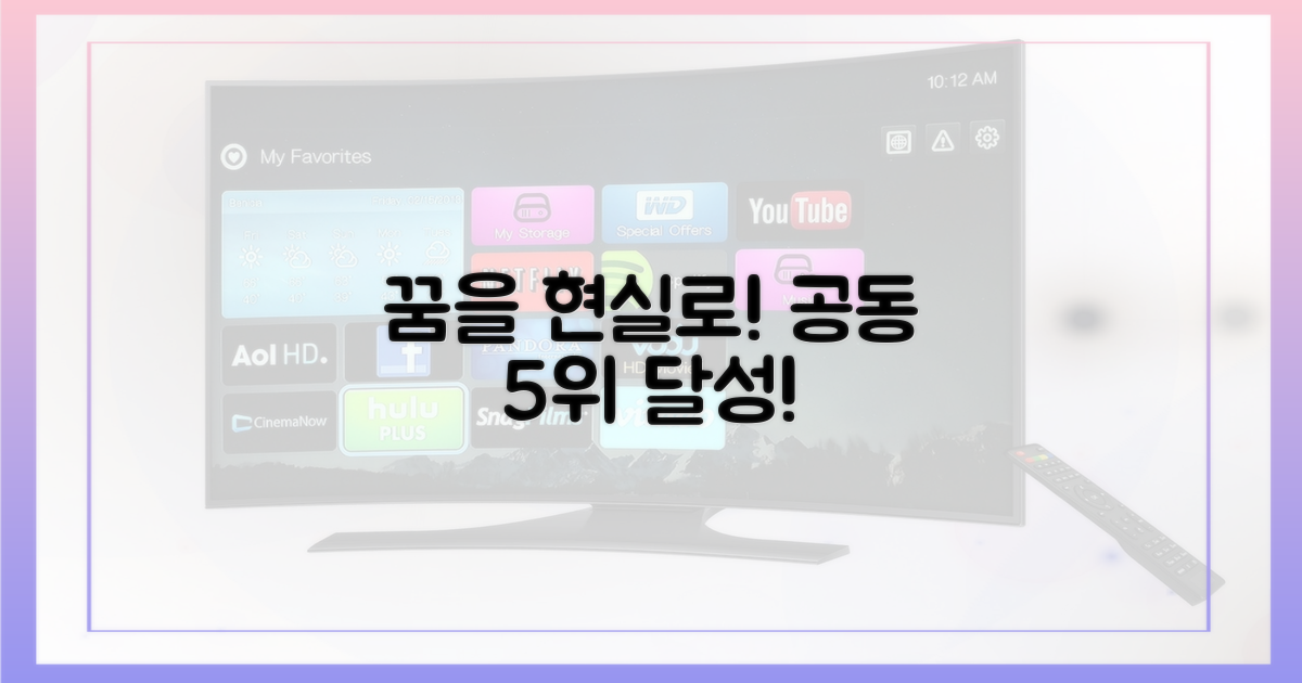 공동 5위, 꿈을 현실로!
