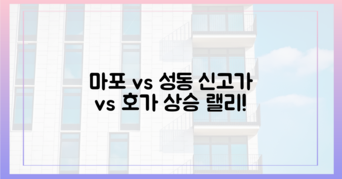 마포 신고가 vs 성동 호가 상승