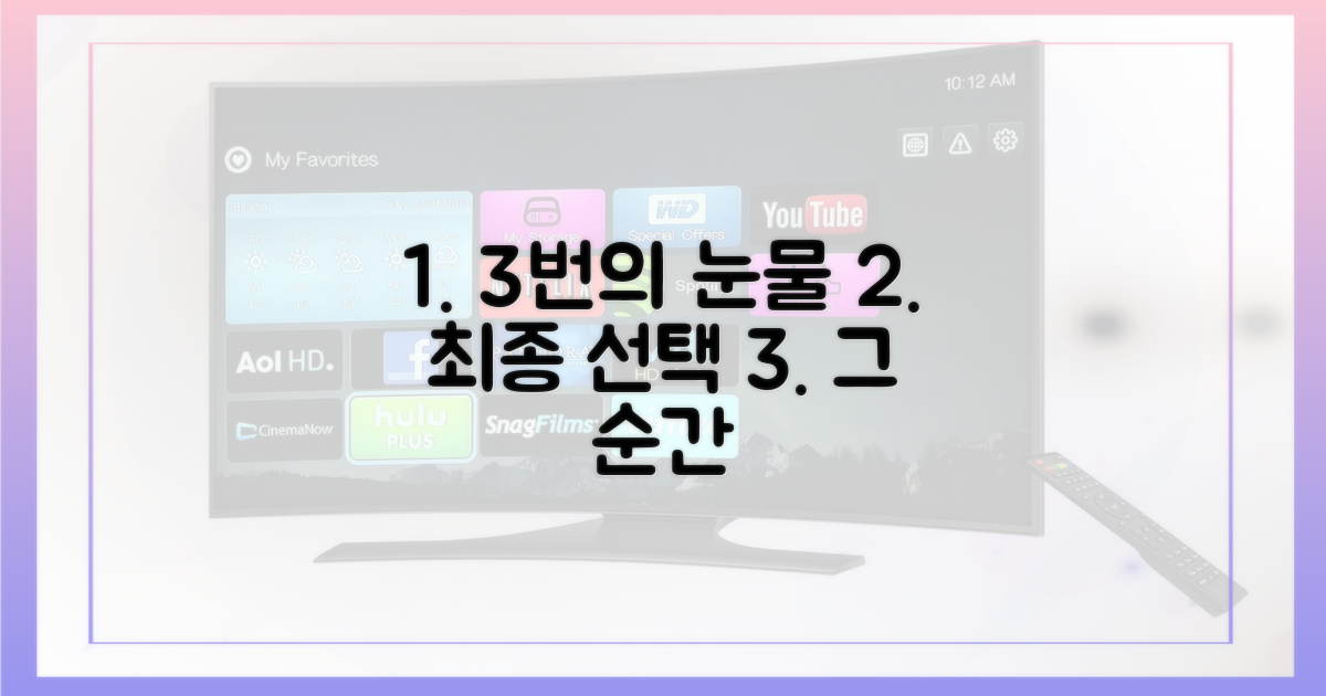 3번의 눈물, 최종 선택의 순간