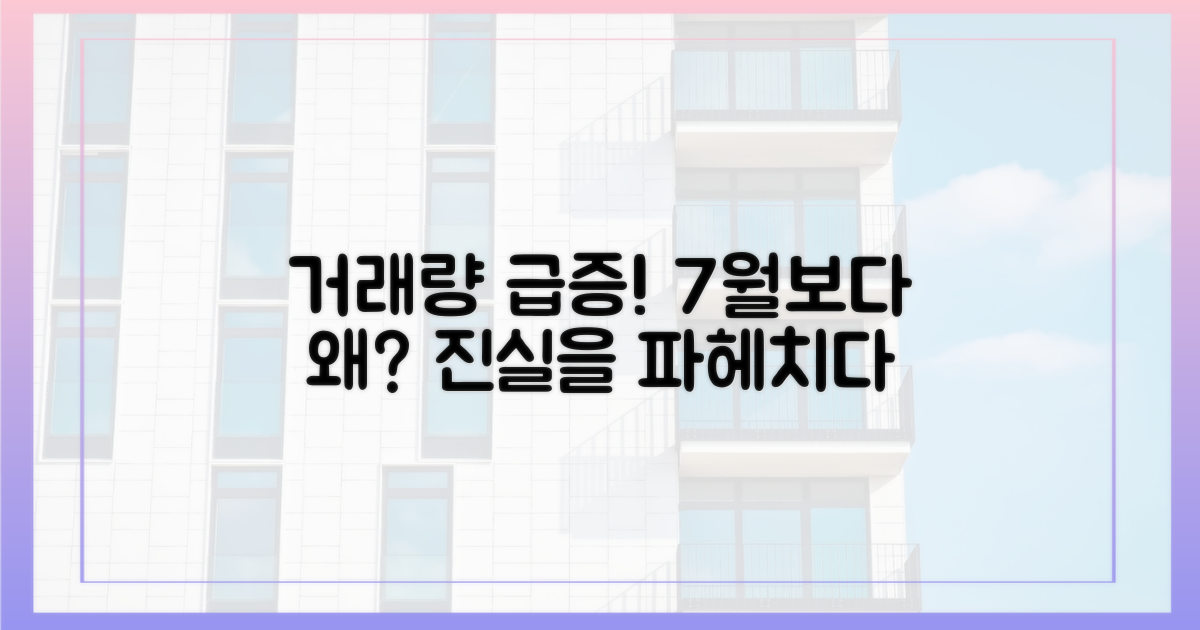 7월보다 늘어난 거래량, 이유를 파악하세요.