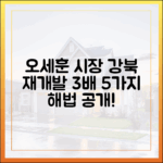 오세훈 시장: 강북 재개발 3배↑, 5가지 해법!