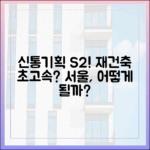 서울시 신통기획 시즌2: 민간 재건축, 놀라운 속도로 빨라질까?