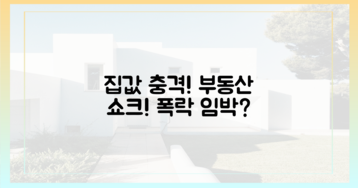 냉혹한 현실, 집값 쇼크!