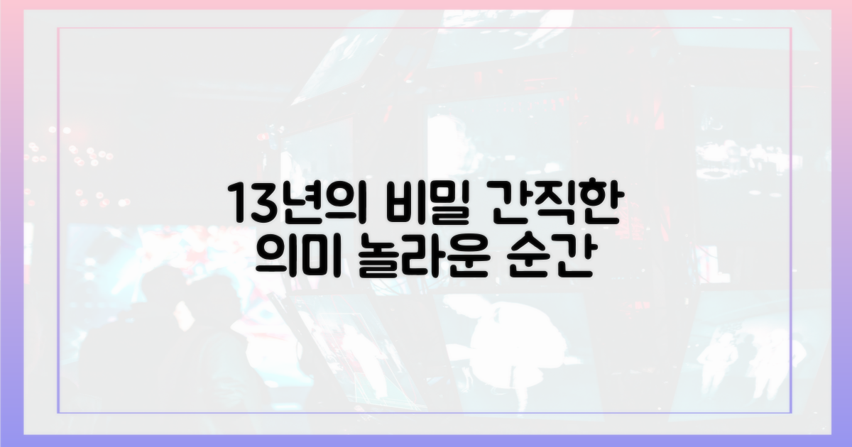 13년 보관, 특별한 의미