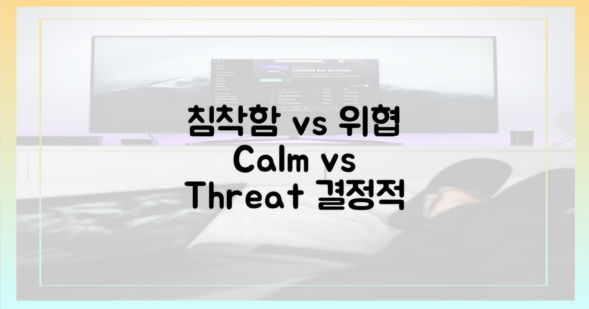 침착함 vs 위협