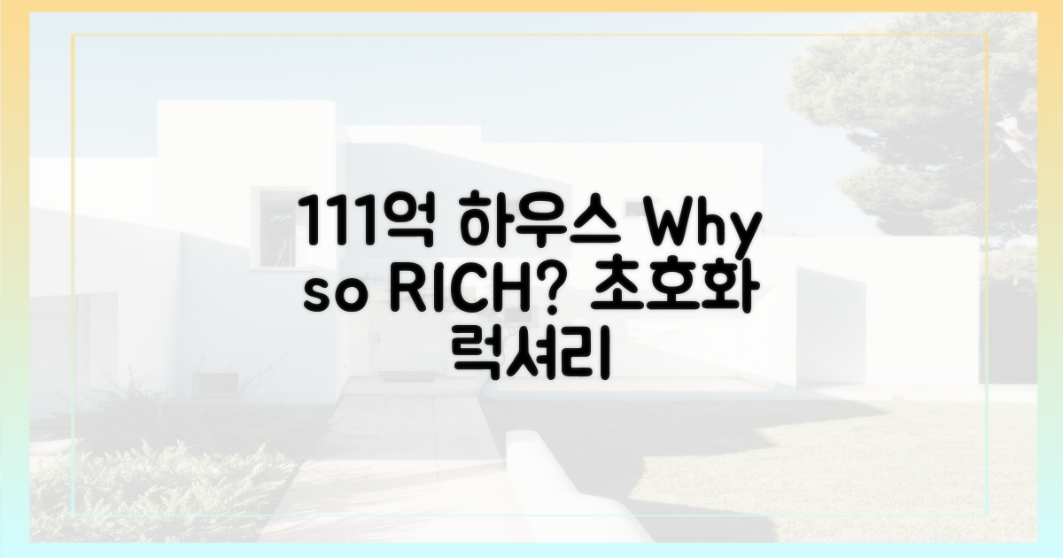 111억 주택, 어떤 매력이 있길래?