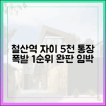 철산역 자이, 1순위 5천 통장 몰렸다!