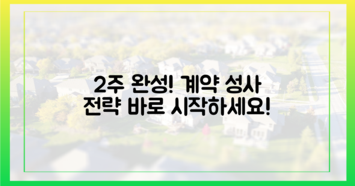 2주 안에 계약 끝내기