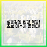 성동·강동 신고가 랠리, 초보 매수 심리 살아난다!