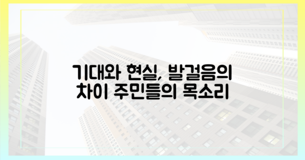 주민들의 기대, 현실의 발걸음