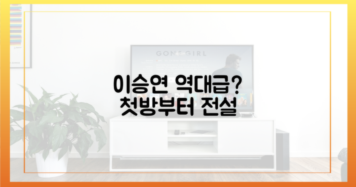 이승연, 첫방부터 역대급?