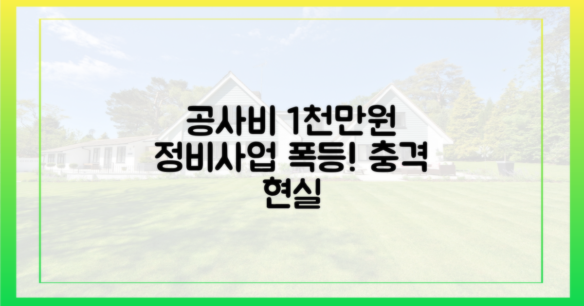 정비사업 공사비 1천만원 돌파